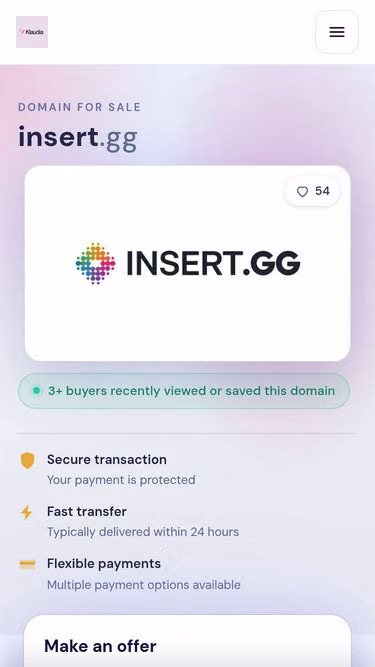 Screenshot of insert.gg