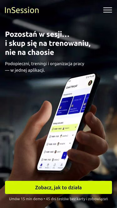 Screenshot of insession.fit