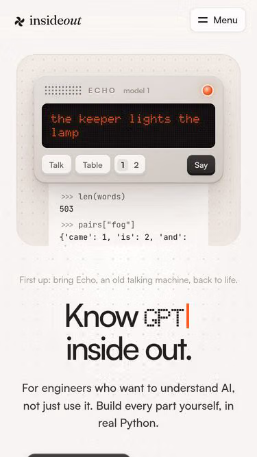 Screenshot of insideout.sh