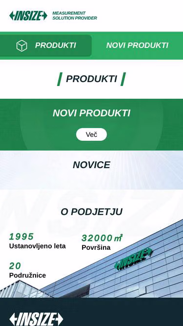 Screenshot of insize.si