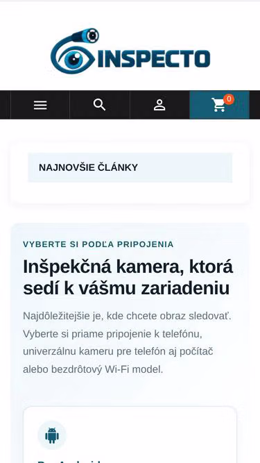 Screenshot of inspecto.sk