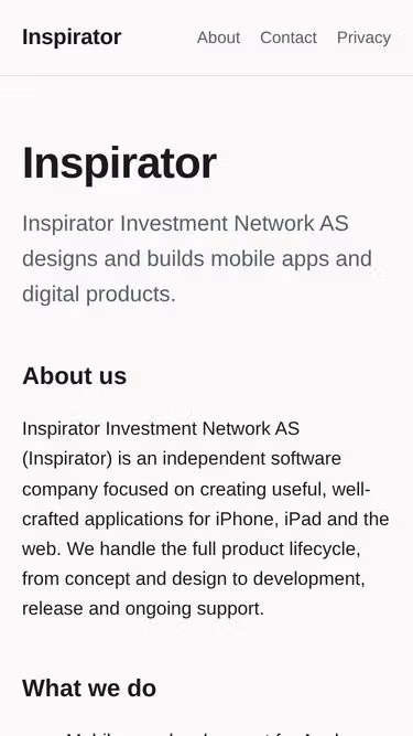 Screenshot of inspirator.net