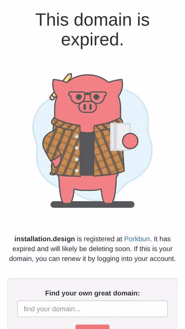 Screenshot of installation.design