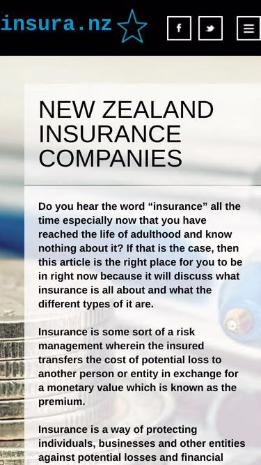 Screenshot of insura.nz