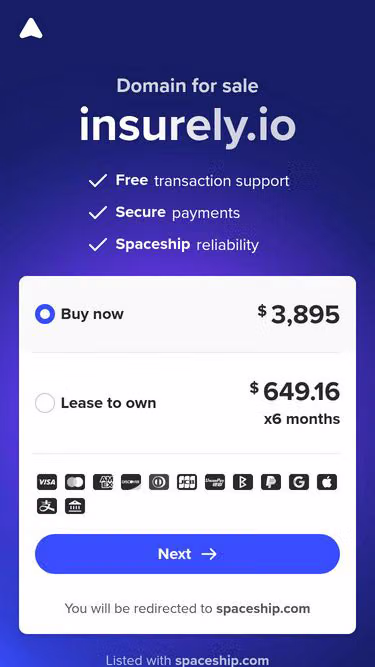 Screenshot of insurely.io