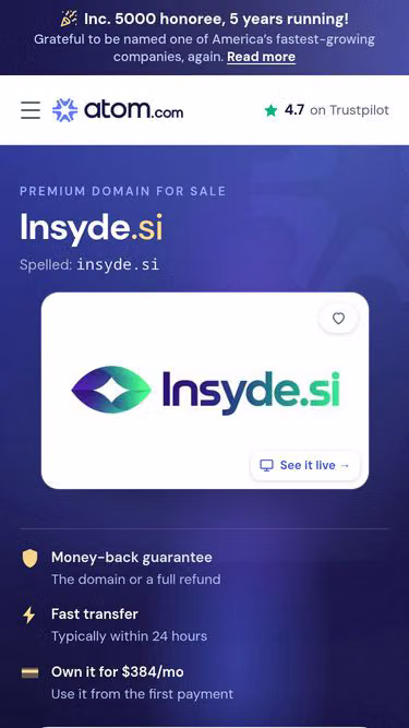 Screenshot of insyde.si