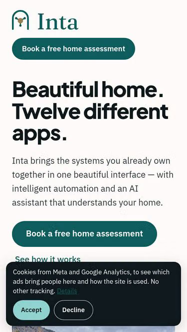Screenshot of inta.casa