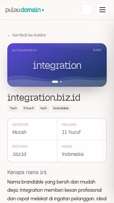 Screenshot of integration.biz.id