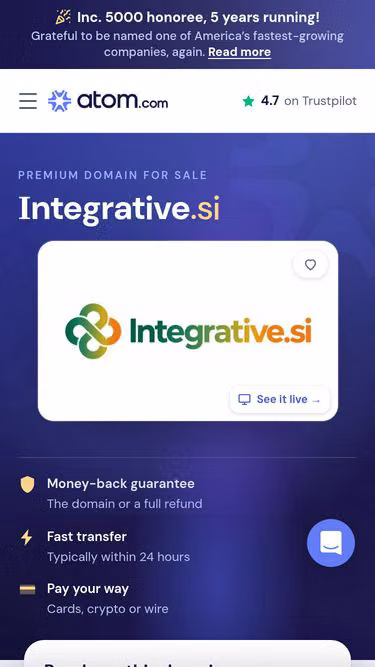 Screenshot of integrative.si
