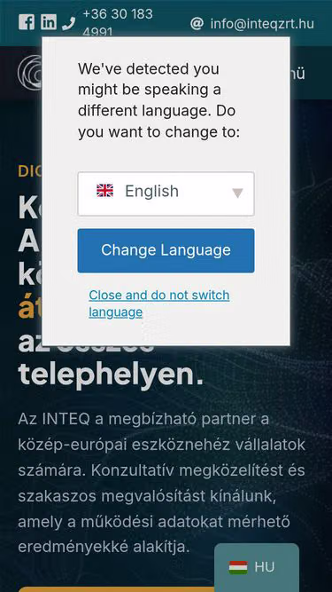 Screenshot of inteq.hu