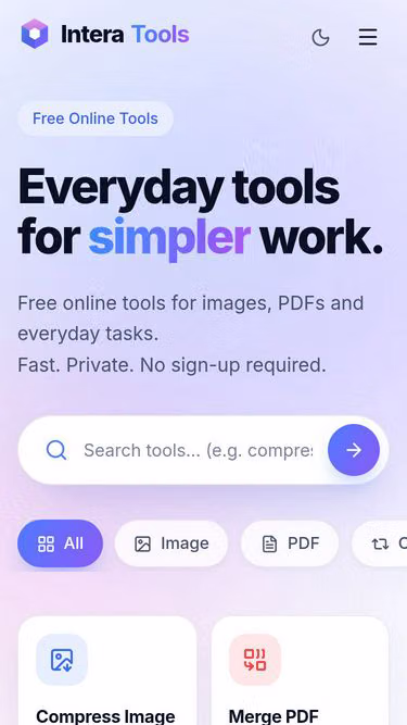 Screenshot of intera.tools