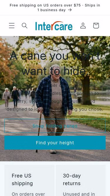 Screenshot of intercare.store