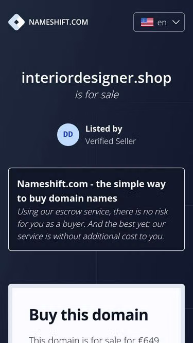 Screenshot of interiordesigner.shop