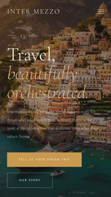 Screenshot of intermezzo.travel