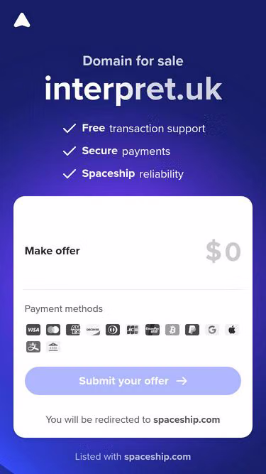 Screenshot of interpret.uk