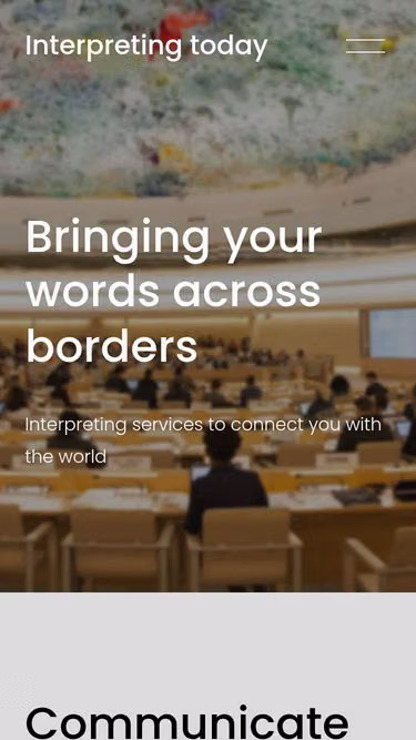 Screenshot of interpreting.today