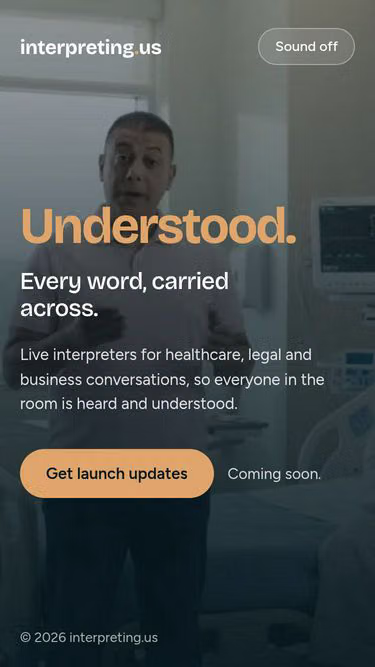 Screenshot of interpreting.us