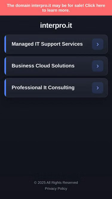 Screenshot of interpro.it