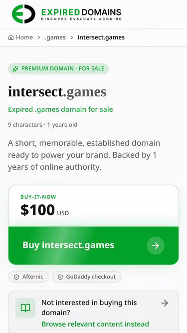 Screenshot of intersect.games