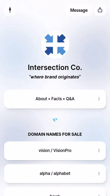 Screenshot of intersection.design