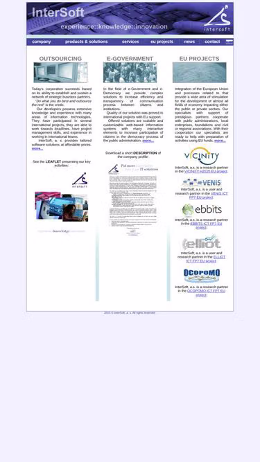 Screenshot of intersoft.sk