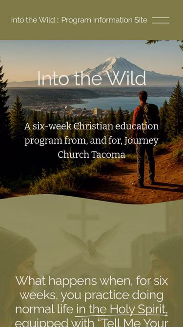 Screenshot of intothewild.church