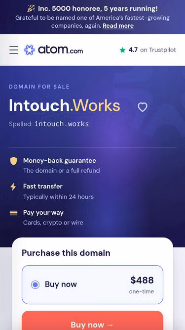 Screenshot of intouch.works