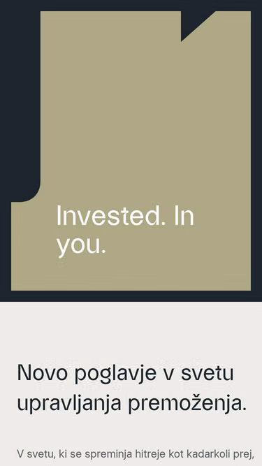 Screenshot of invested.si