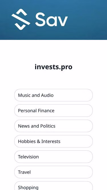 Screenshot of invests.pro