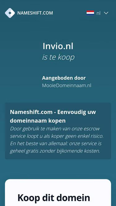 Screenshot of invio.nl