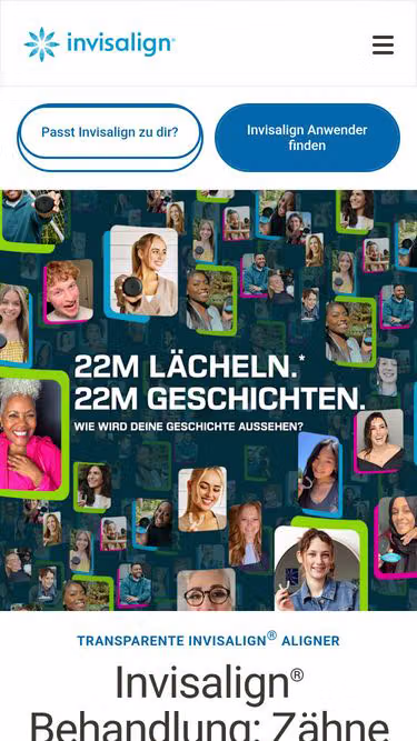 Screenshot of invisalign.de