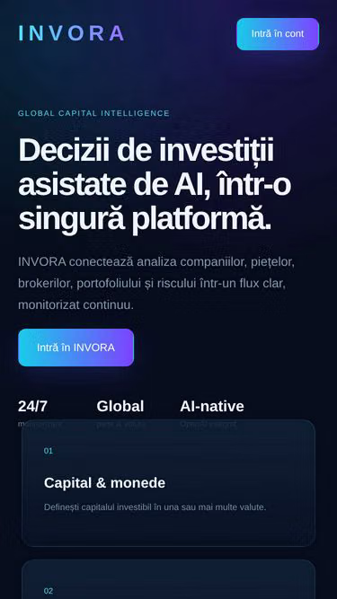 Screenshot of invora.ro