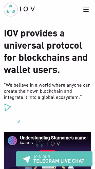 Screenshot of iov.one