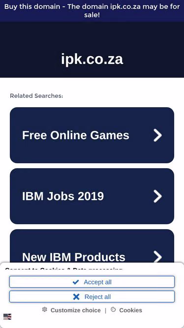 Screenshot of ipk.co.za
