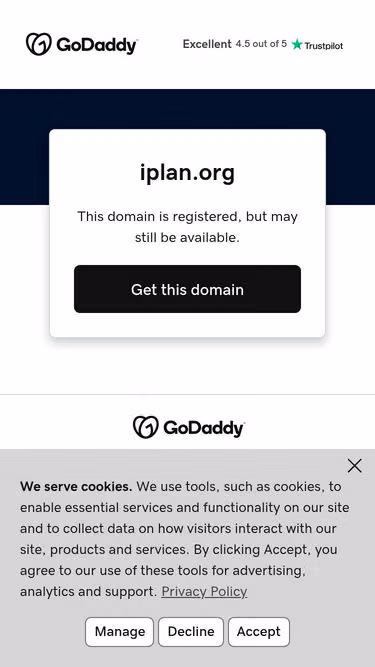 Screenshot of iplan.org