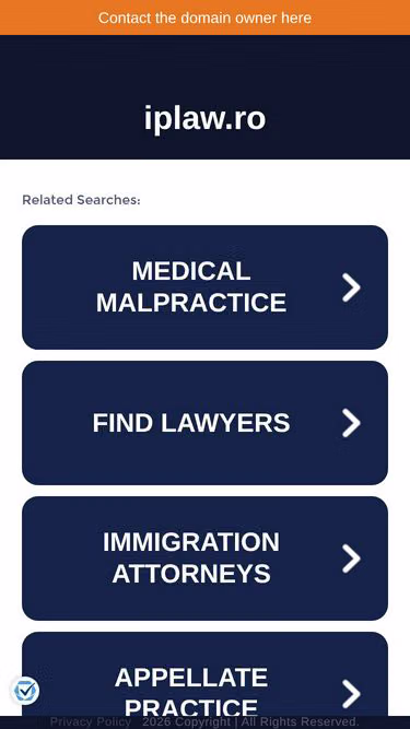 Screenshot of iplaw.ro
