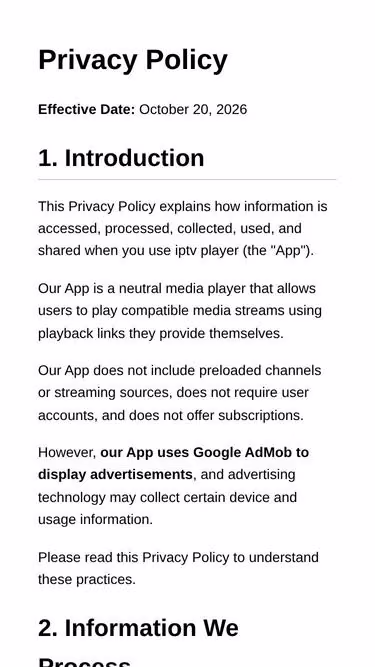 Screenshot of iptvplayer.studio
