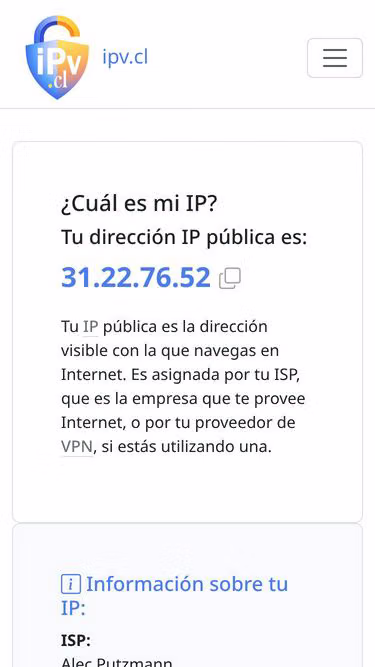 Screenshot of ipv.cl