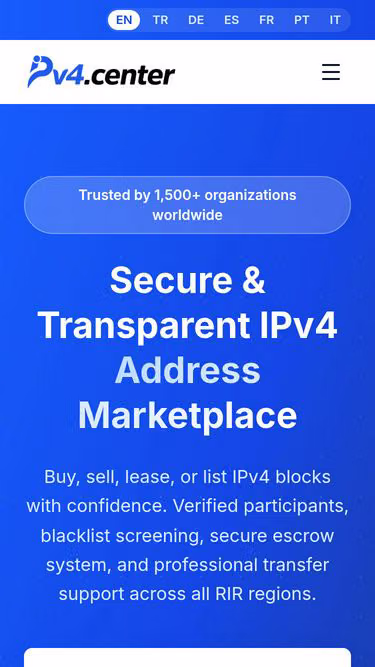 Screenshot of ipv4.center