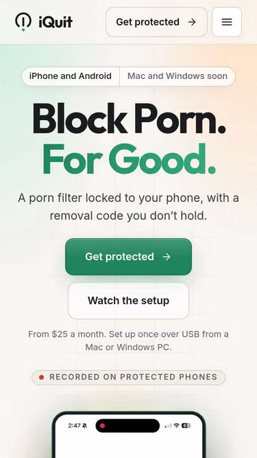 Screenshot of iquit.io