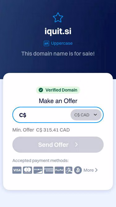Screenshot of iquit.si