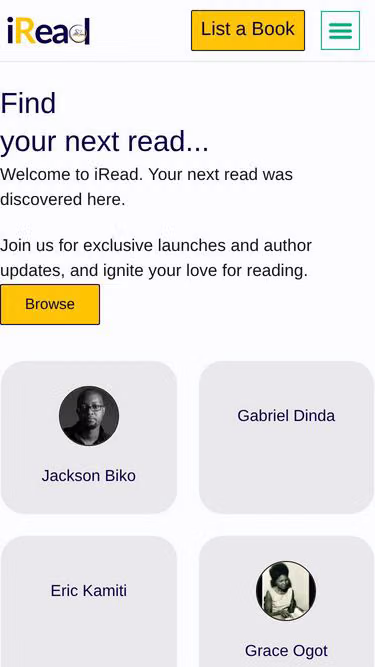 Screenshot of iread.ke