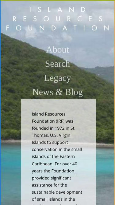 Screenshot of irf.org