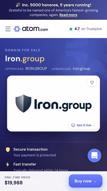 Screenshot of iron.group