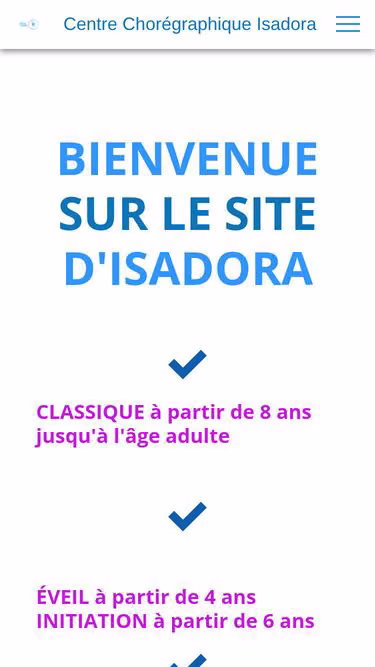 Screenshot of isadora.fr