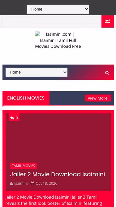 Screenshot of isaimini.click