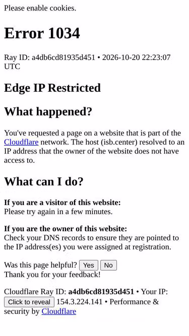 Screenshot of isb.center