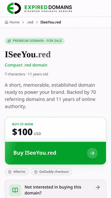 Screenshot of iseeyou.red