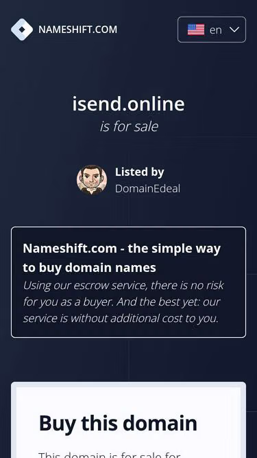 Screenshot of isend.online