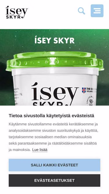 Screenshot of iseyskyr.fi